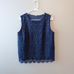 Uniqlo lace sleeveless blouse